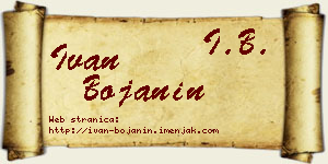 Ivan Bojanin vizit kartica